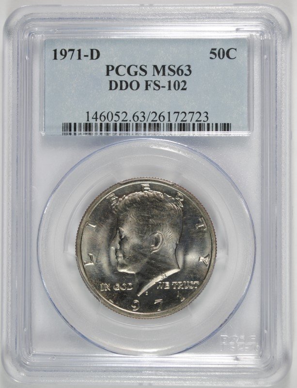 1971-D KENNEDY HALF DOLLAR PCGS MS63 RARE DDO FS 102 (1 of 4)
