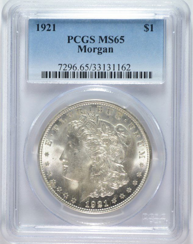 1921 MORGAN DOLLAR PCGS MS-65 WHITE (1 of 4)