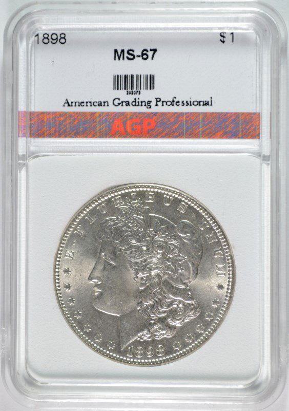 1898 MORGAN SILVER DOLLAR, AGP SUPERB GEM BU+   SUPERB (1 of 4)
