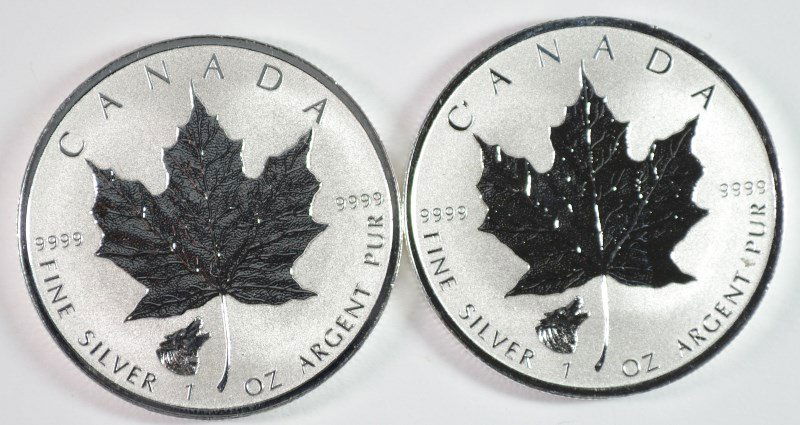 ( 2 ) 2016 REVERSE PROOF CANADIAN SILVER MAPLE LEAF (1 of 2)