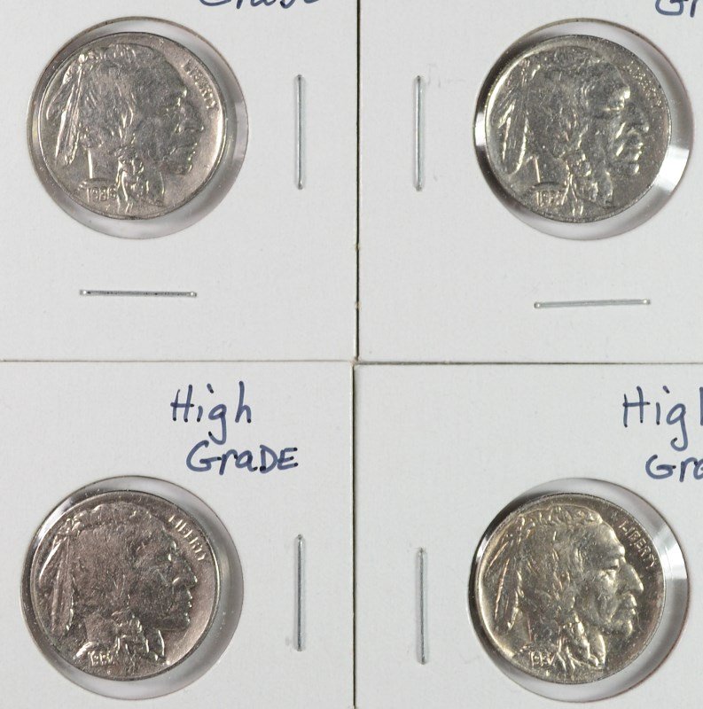 4 - HIGH GRADE BUFFALO NICKELS, XF-AU (1 of 2)