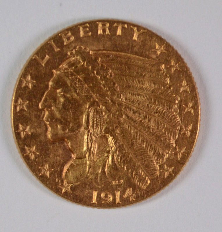 1914 $2.5 GOLD INDIAN BU (1 of 2)