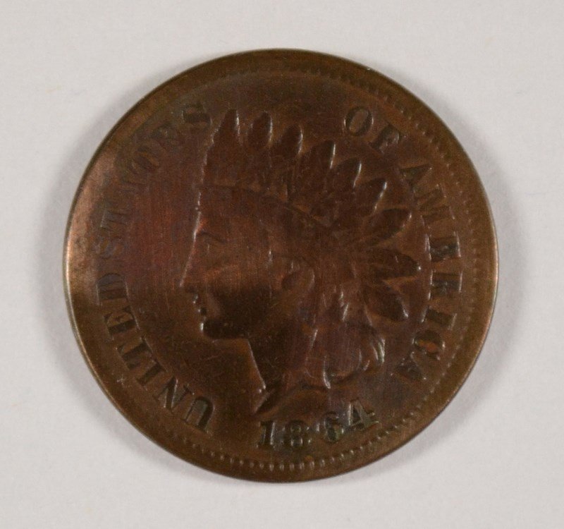 1864-L INDIAN HEAD CENT, FINE  OLD CLEANING (1 of 2)