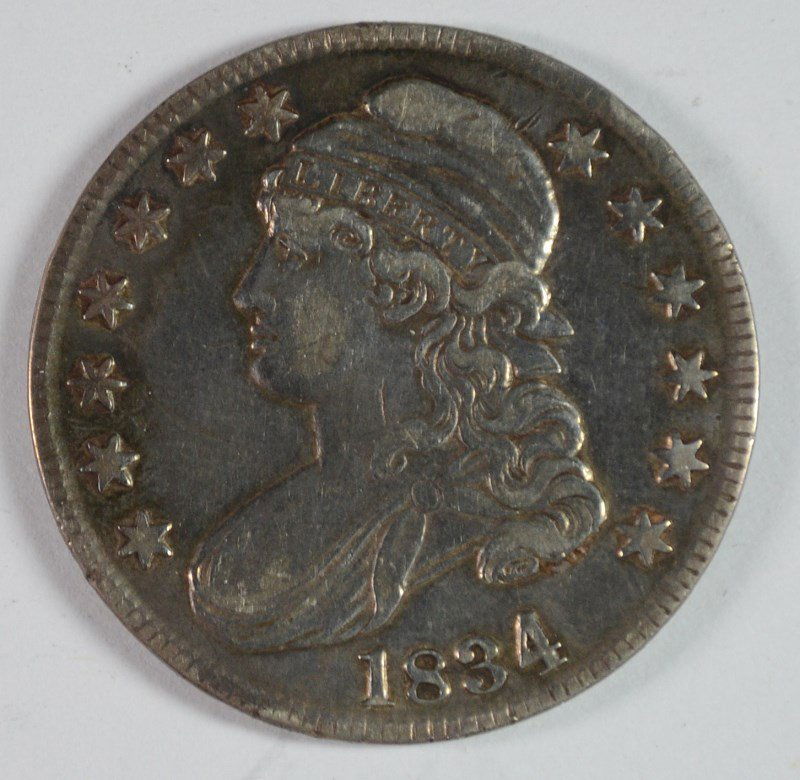 1834 CAPPED BUST HALF DOLLAR - VF (1 of 2)