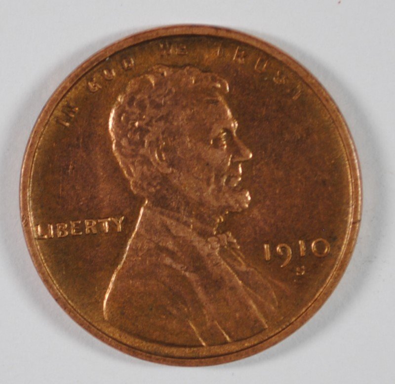 1910-S LINCOLN CENT, AU cleaned BETTER DATE (1 of 2)