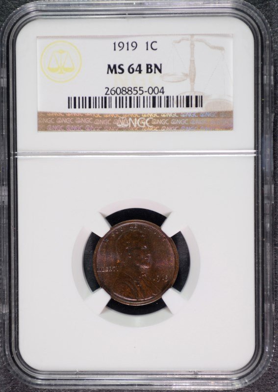 1919 LINCOLN CENT NGC MS-64 BN (1 of 4)