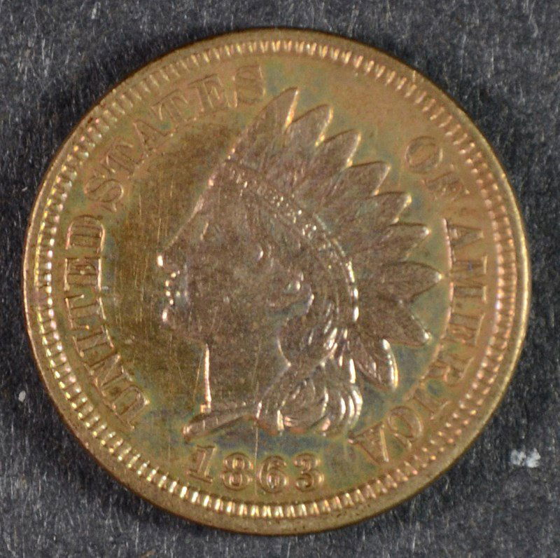 1863 INDIAN HEAD CENT AU (1 of 2)