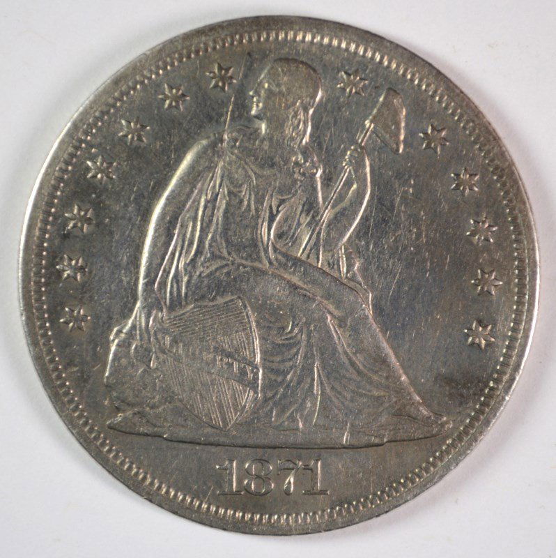 1871 SEATED LIBERTY DOLLAR XF (1 of 2)