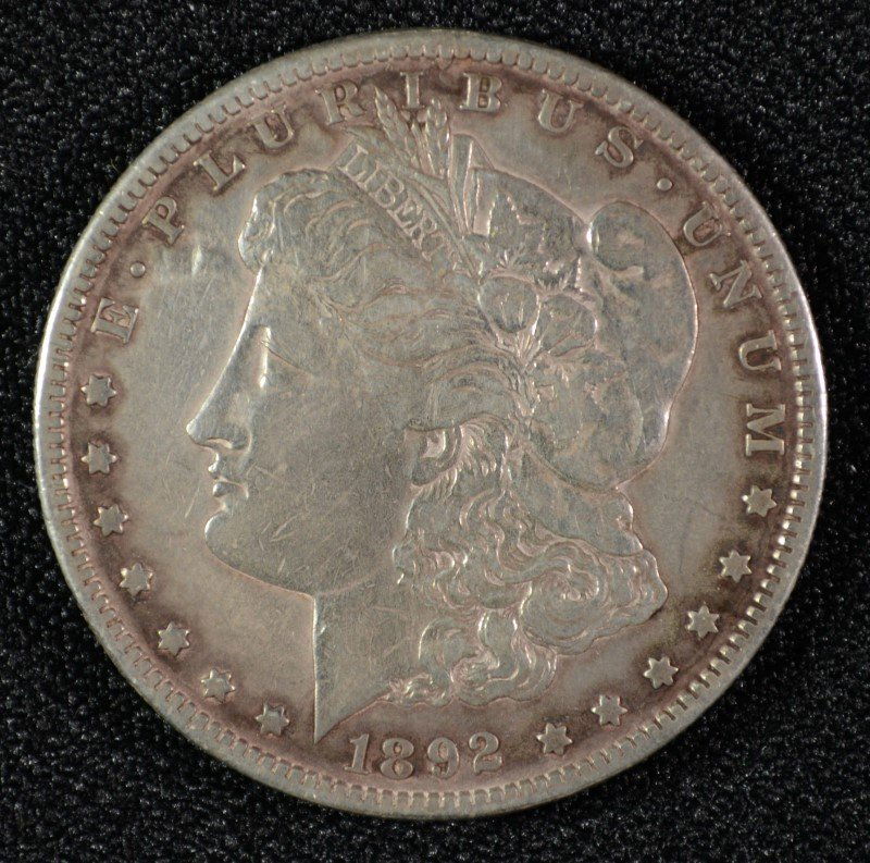 1892-S MORGAN SILVER DOLLAR VF KEY DATE (1 of 2)