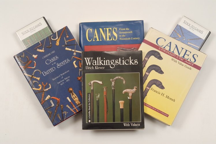 4 cane books and two of Michael German’s cane videos: A lot of 4 cane books and two of Michael German’s comprehensive cane videos, all in good condition. They are from the collection of Dr. Michael Roth.