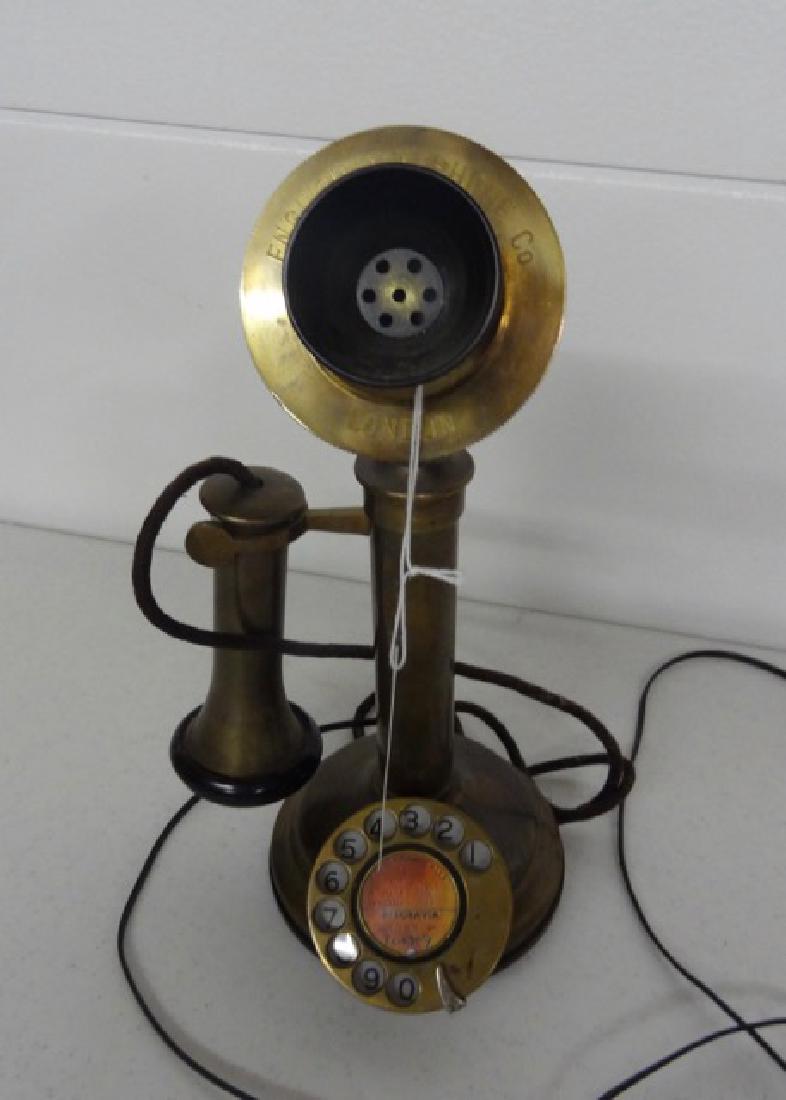 London Brass Candlestick Phone (1 of 4)
