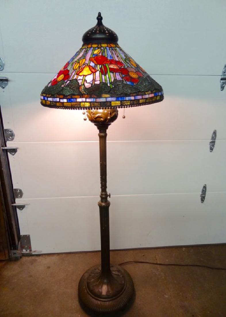 Tiffany Style Bronze Floor Lamp (1 of 5)