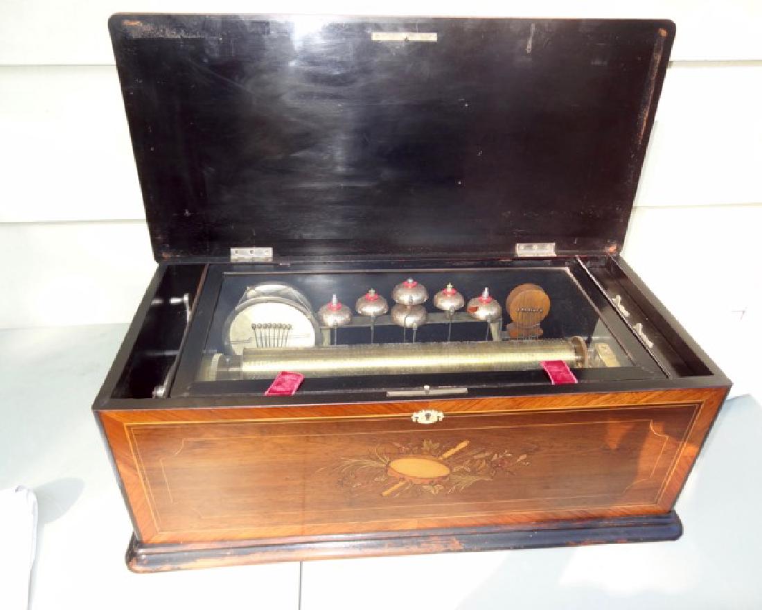 18 Tune Swiss Music Box w/Bells & Drums (1 of 6)