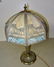 Carmel Slag Table Lamp w/ Palm Tree Design - 3