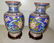 2 Large Cloisonne Vases on Stands - 2