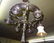 Bronze Light Fixture w/Quezal Shades