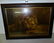 Large Lion Framed Print in Original Oak Frame