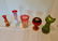 5 Small Art Glass Vases