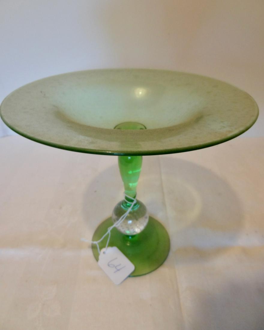 Stueben Compote: 7 1/2" Tall, 8" Round