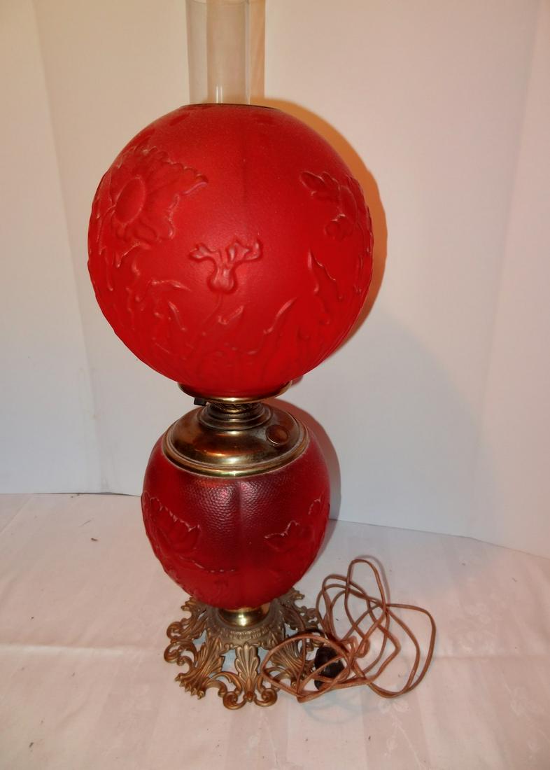 Electrified Gone with the Wind Lamp: 26" Tall with 10" Shade