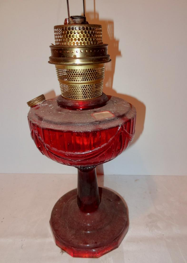 Red Lincoln Drape Aladdin Lamp
