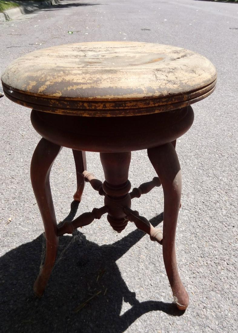 Mahogany Piano Stool: Swivel Top, Attic Fresh