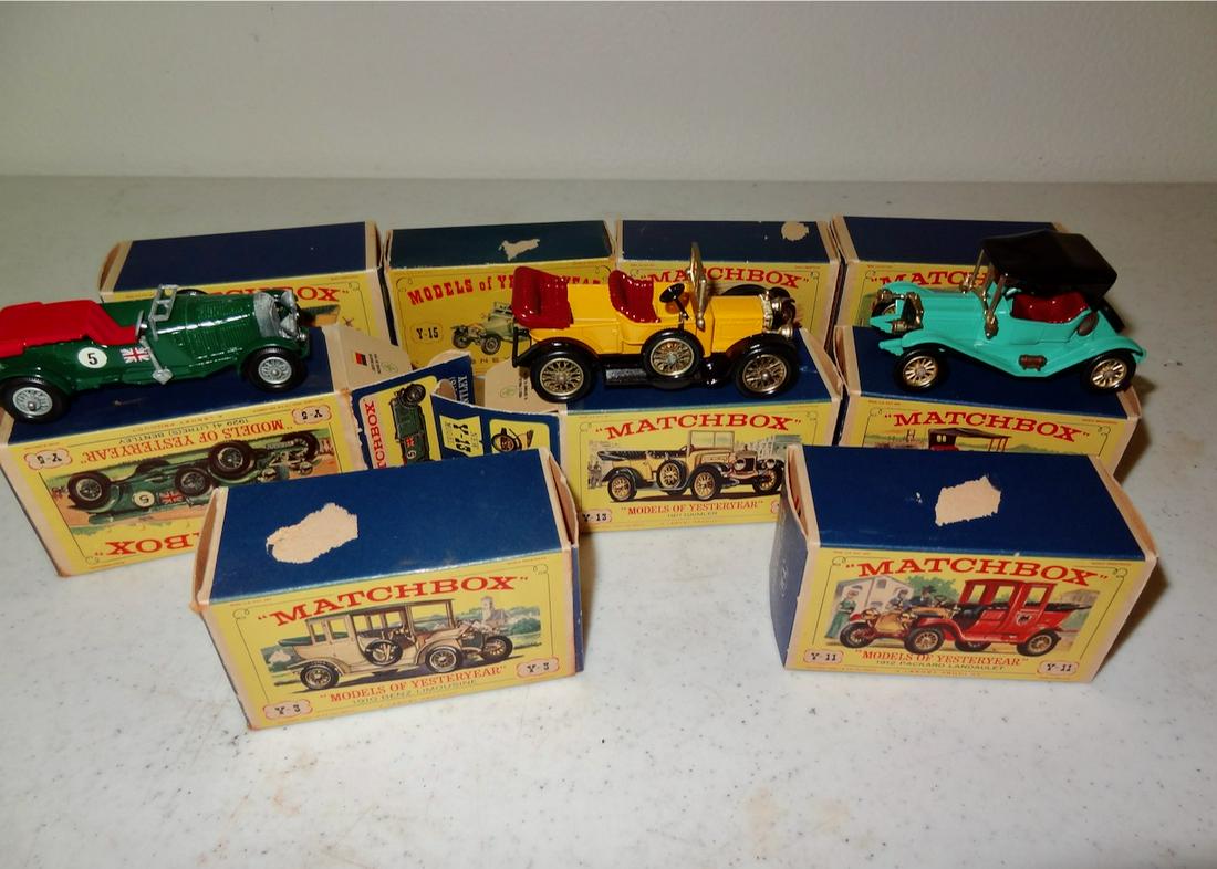 8 Matchbox Toy Cars in Original Boxes: Made by Lesney Toy Co. in England