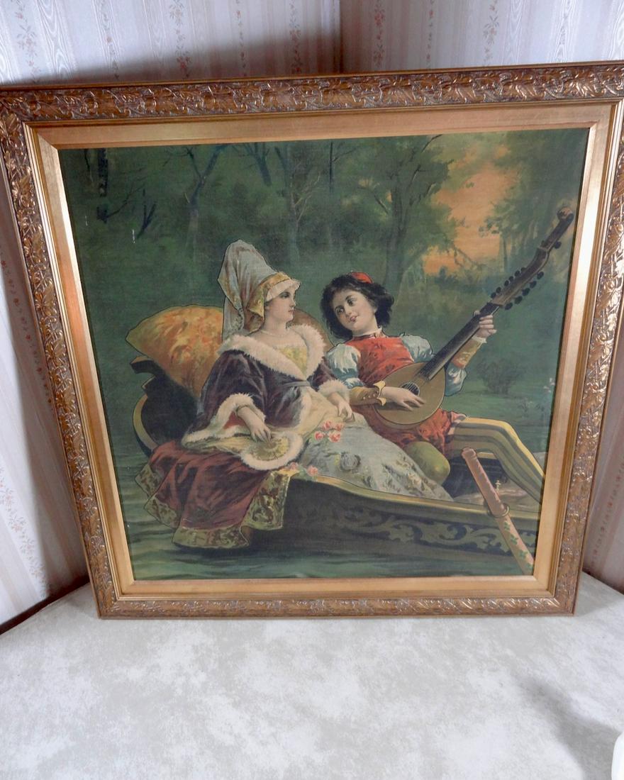 Framed Cloth Print of Man & Woman (1 of 1)