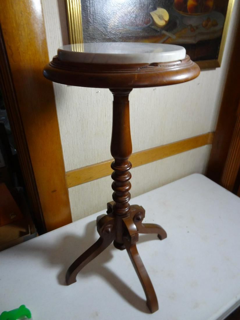 Victorian candlestand w/ marble top (1 of 3)
