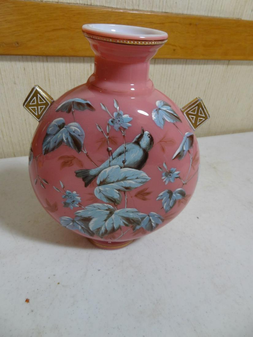 Large decorated Bristol vase (1 of 2)