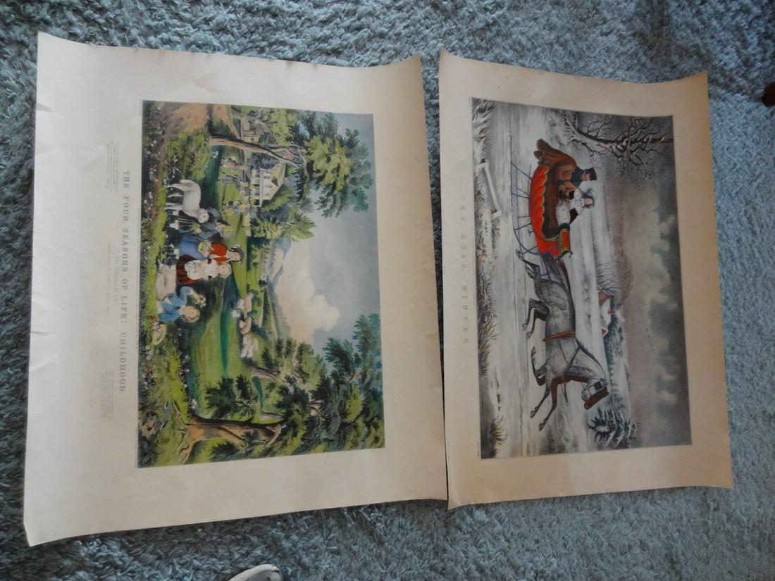 2 large Currier & Ives prints (1 of 5)