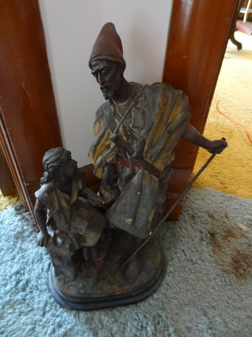 Large Arabian spelter statue (1 of 4)