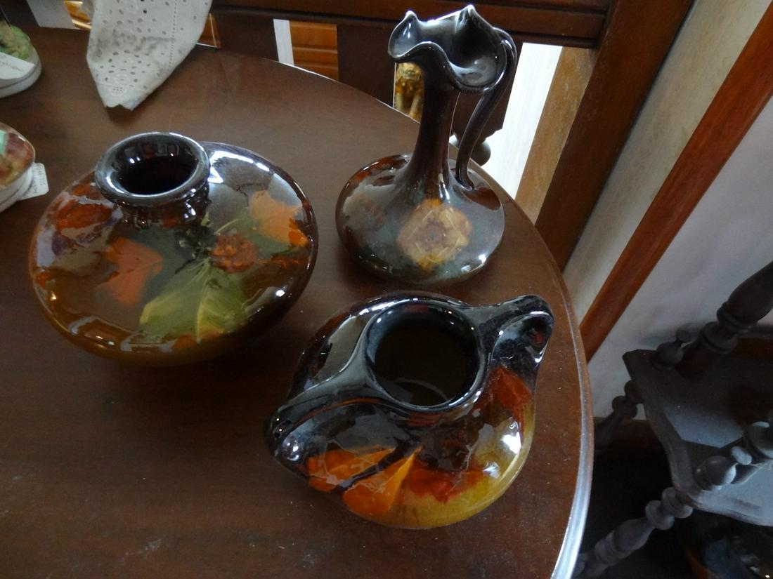 3 pieces early Weller Pottery (1 of 3)