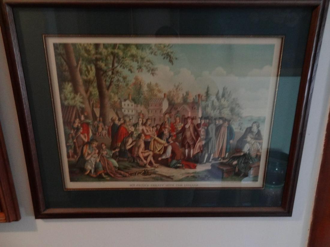 Large framed Wm.Penns treaty w/ the indians print (1 of 1)