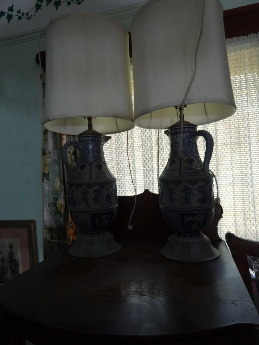 2 German Tankards made into lamps (1 of 3)