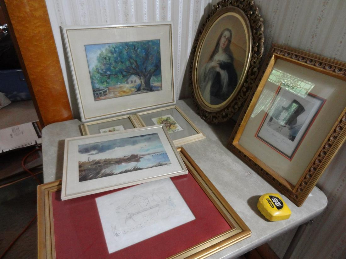 7 pieces of framed artwork (1 of 6)