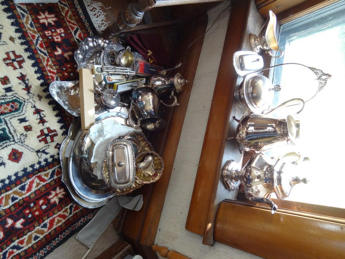 Large lot of silverplate items (1 of 4)