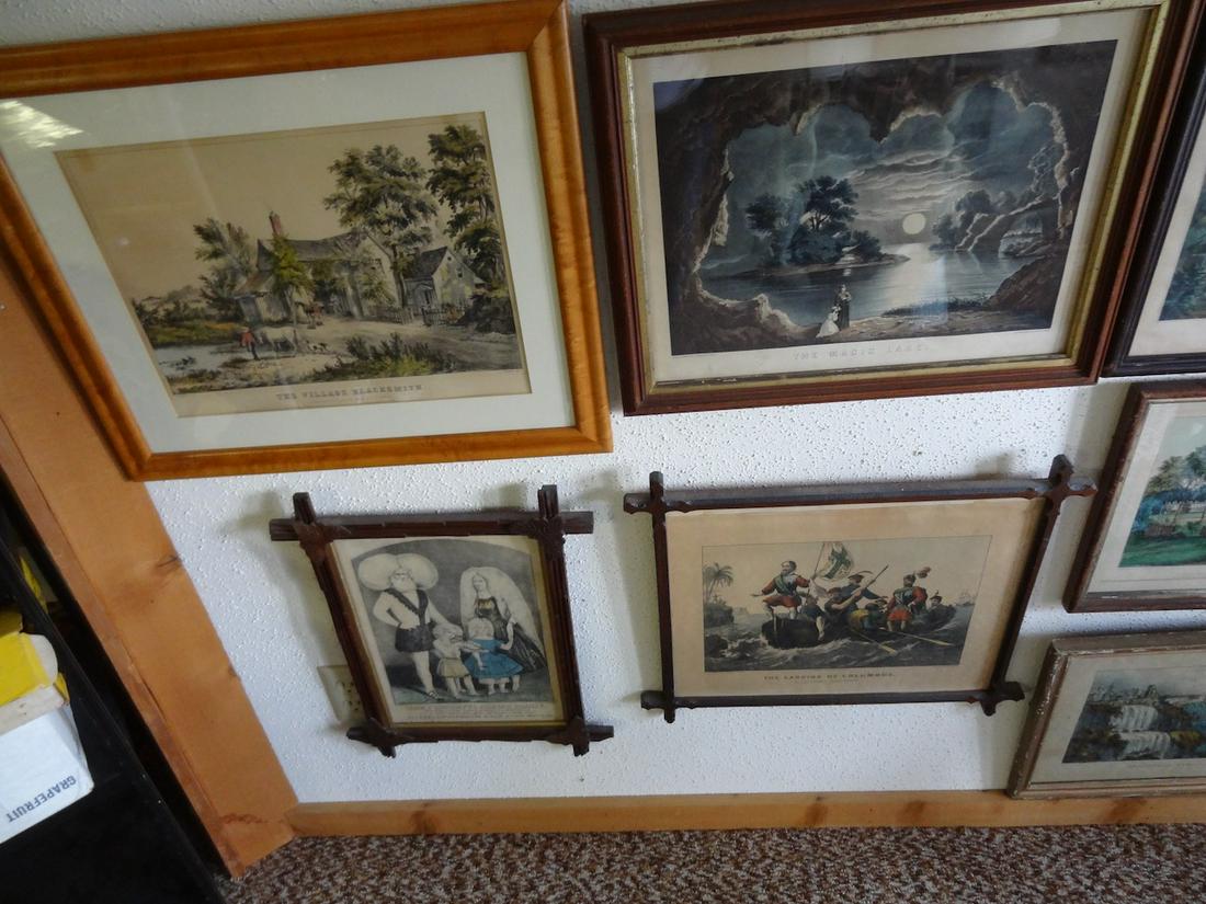 4 Currier & Ives framed lithos (1 of 3)