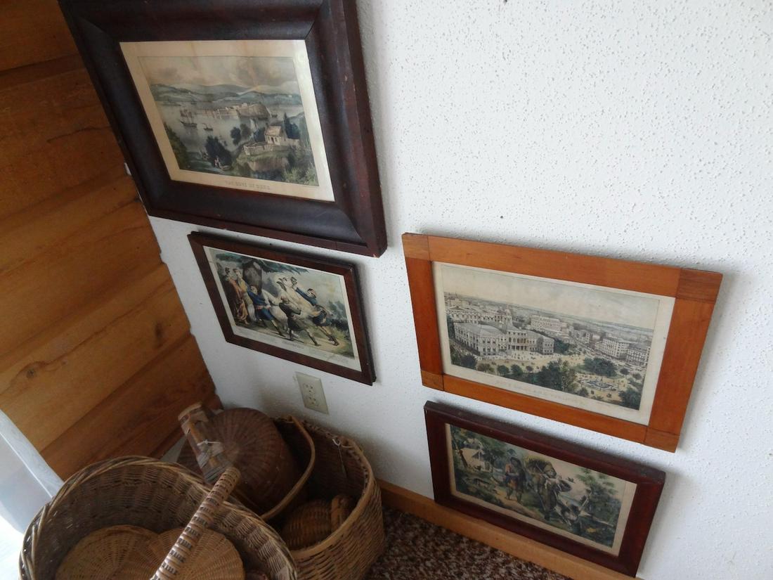 4 Currier & Ives framed lithos (1 of 3)