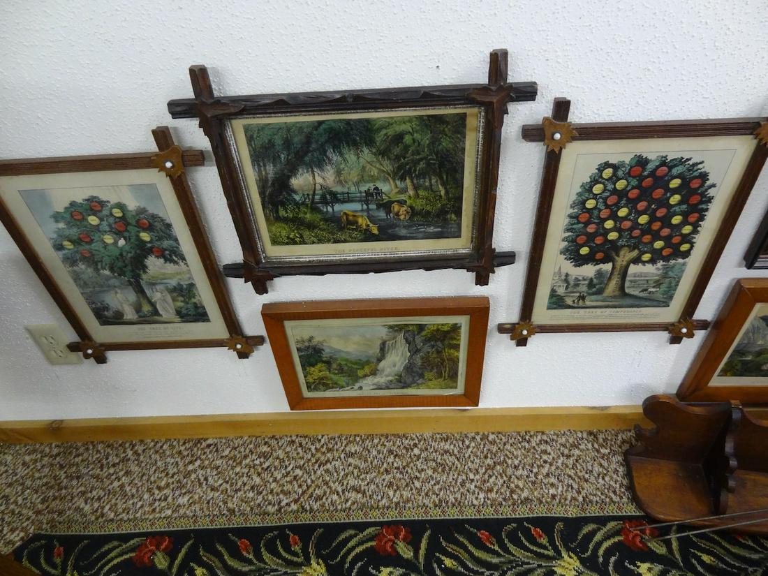 4 Currier & Ives framed lithos (1 of 3)