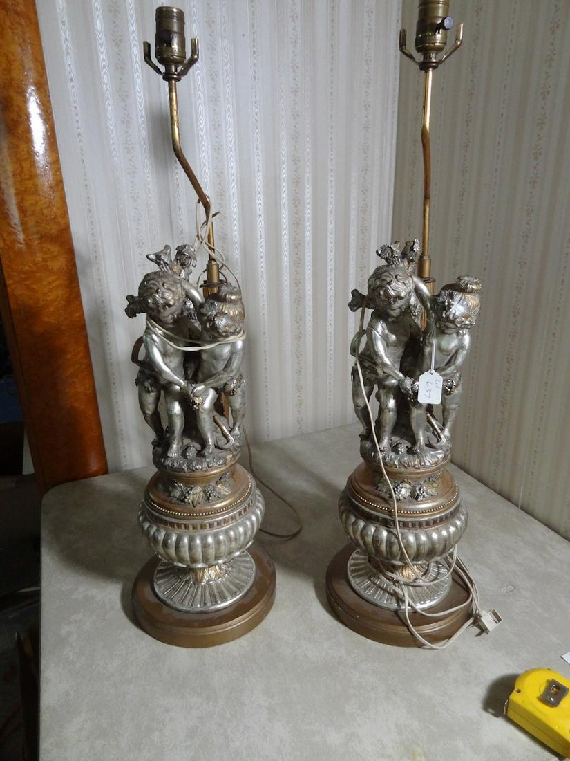 2 large spelter lamps (1 of 3)