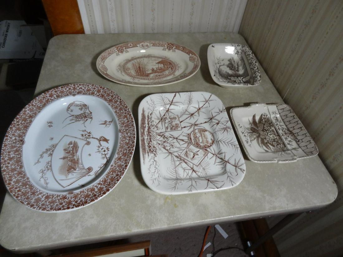 5 pcs of transferware (1 of 4)