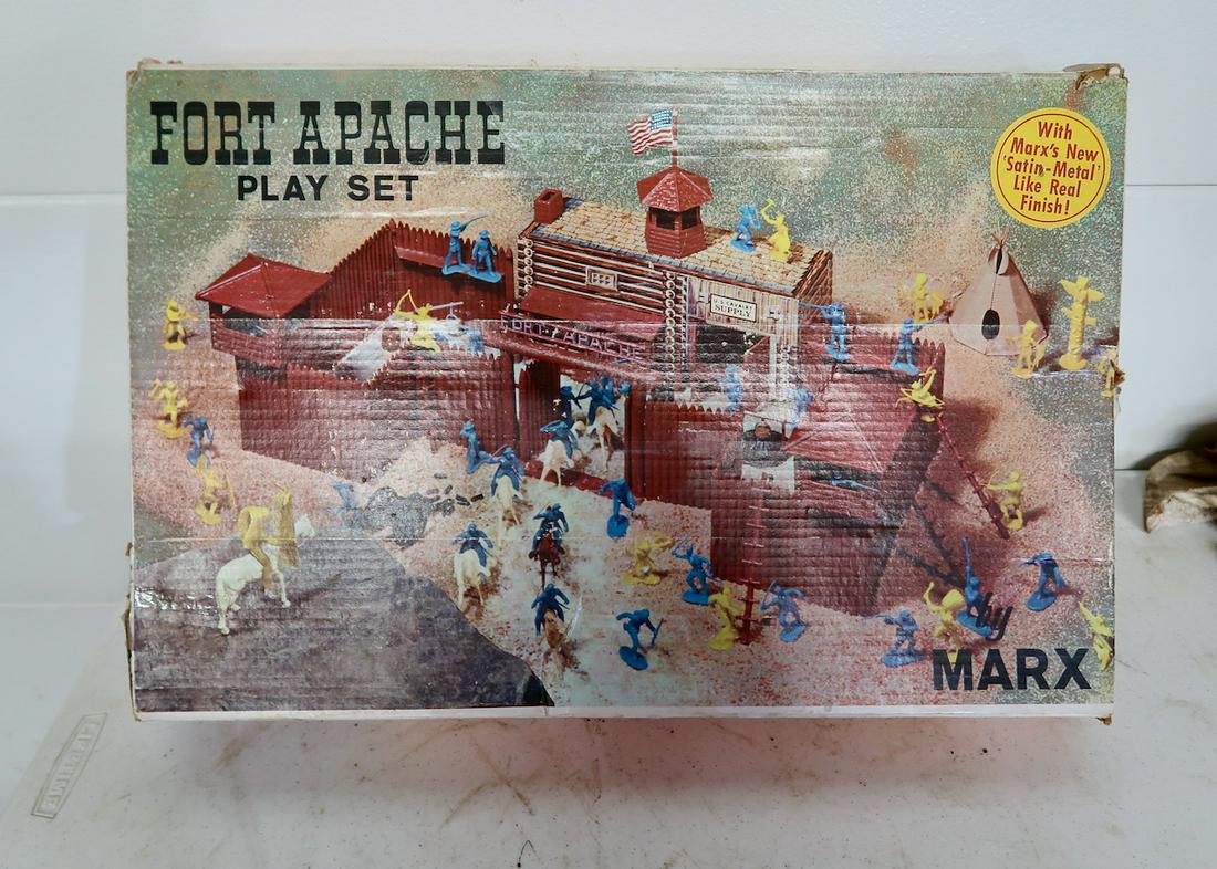 Marx Fort Apache Playset in Original Box: 24" X 16" X 5" - Box os a Little as is-Set looks to have All the Accessories