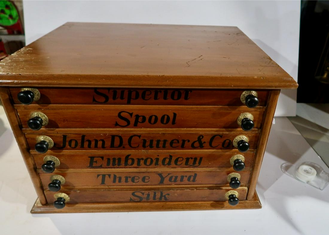 6 Drawer Spool Cabinet: 17" X 21" X 13" Tall