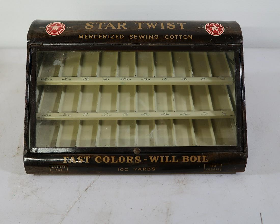 Star Twist Tin Counter Top Display for Sewing: 15" X 10" x 7"