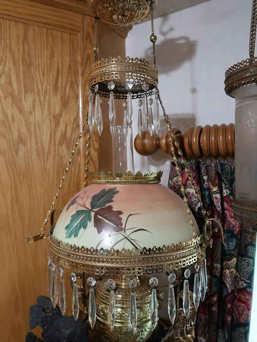 Ornate Victorian Hanging Lamp (1 of 2)