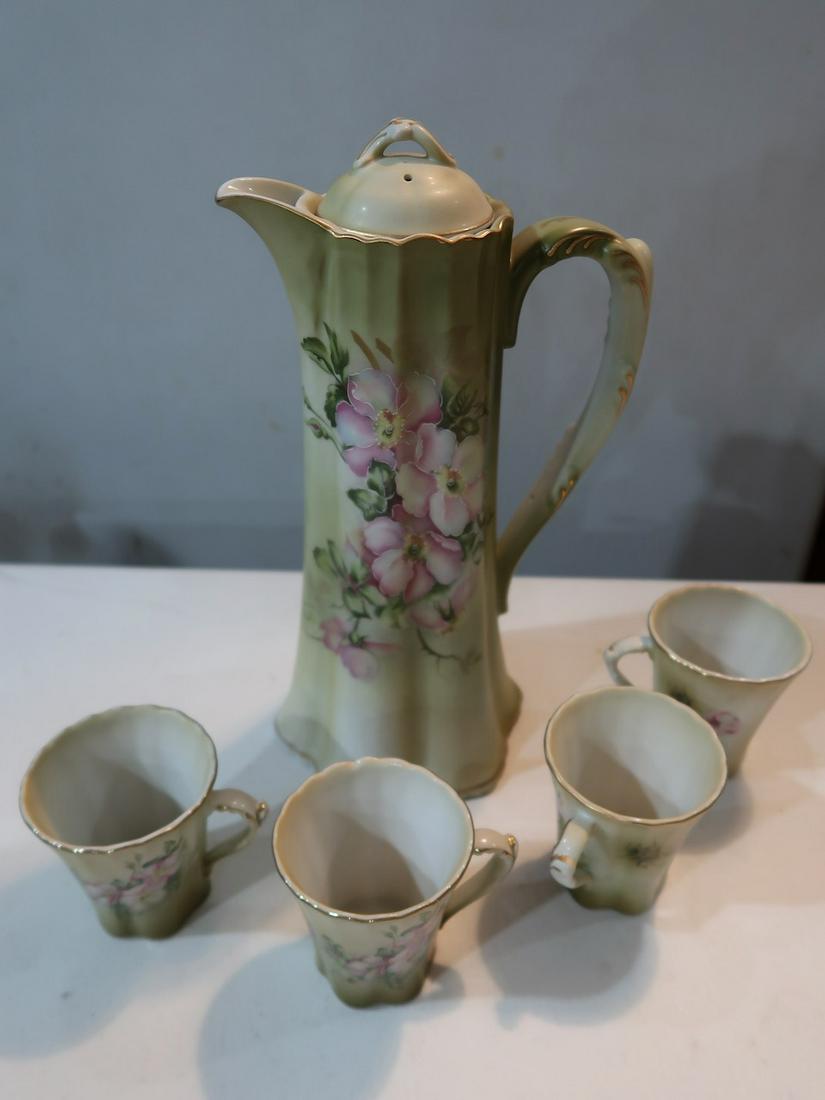 Nippon Chocolate Pot and 4 glasses (1 of 3)