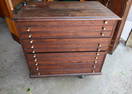 Multi Drawered Walnut Store Cabinet