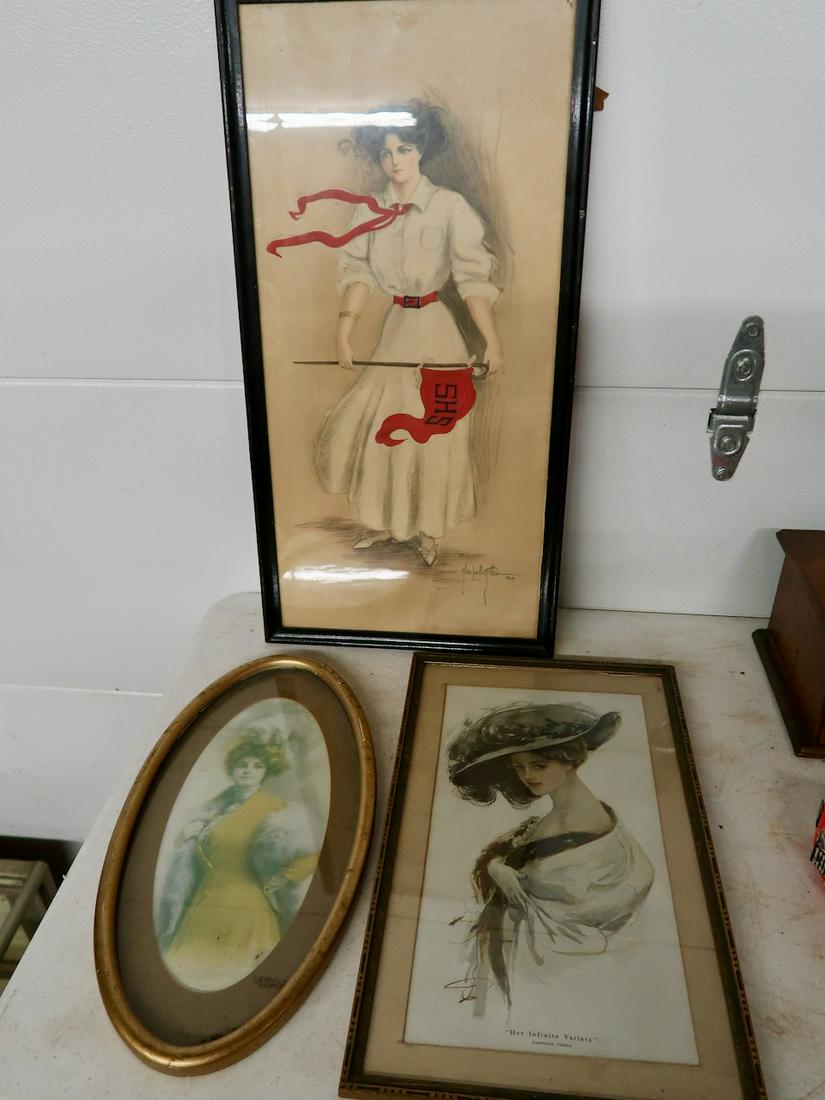 3 Victorian Lady Framed Prints (1 of 5)