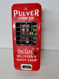 Pulver Chewing Gum Machine: Measures 22" x 9" x 5"